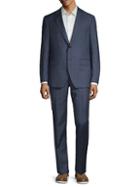 Saks Fifth Avenue Modern-fit Windowpane Plaid Wool Suit
