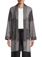 Eileen Fisher Shawl Collar Long Cotton Jacket