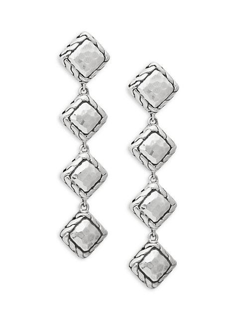 John Hardy Sterling Silver Linear Chain Drop Earrings