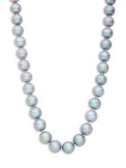 Masako 11mm-12mm Round Grey Freshwater Pearl 14k White Gold Necklace