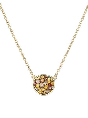 Plev Cinnamon Multi-gemstone Pendant Necklace