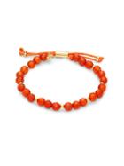Gorjana Goldtone & Orange Agate Bracelet