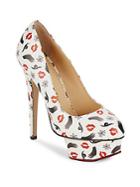 Charlotte Olympia Dolly Miscellane Close Toe Leather Pumps