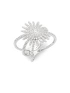 Diana M Jewels 14k White Gold & 0.58 Tcw Diamond Starburst Ring