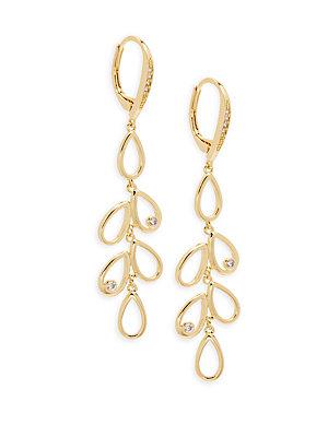 Saks Fifth Avenue Crystal Goldplated Drop Earrings