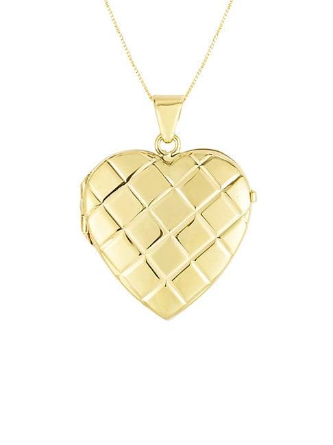Sphera Milano 14k Yellow Gold Heart Locket Necklace