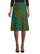 M Missoni Geometric Knit A-line Skirt