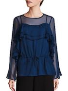 See By Chlo Tie-front Georgette Blouse