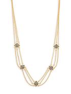Freida Rothman Contemporary Deco Triple Strand Necklace