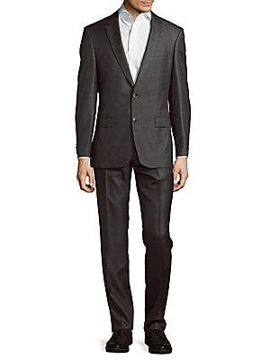 Hugo Boss Textured Wool & Silk-blend Suit