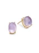 Roberto Coin 18k Yellow Gold And Amethyst Earrings