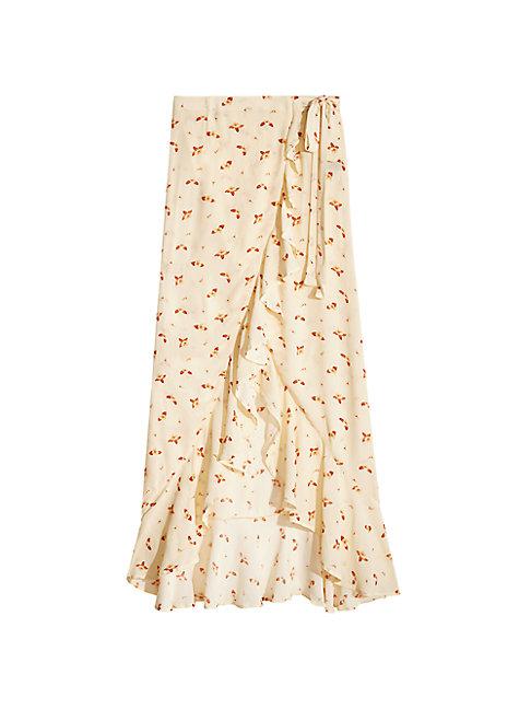 Weworewhat Floral Asymmetrical Coverup Skirt