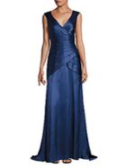 Theia Tiered Wrap Gown