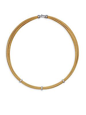 Charriol Diamond & 18k White Gold Necklace