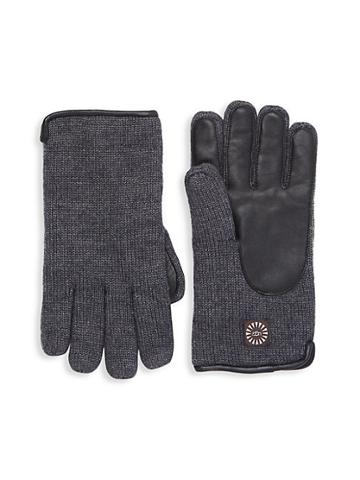 Ugg Australia Faux Fur-lined Leather & Knit Tech Gloves