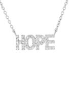 Chloe & Madison Hope Rhodium-plated Sterling Silver & Crystal Charm Necklace