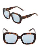 Elizabeth And James Tortoise 50mm Square Sunglasses