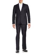 Saks Fifth Avenue Regular-fit Tonal Check Wool & Silk Suit