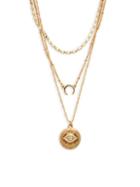 Ava & Aiden Arch And Evil Eye Layered Necklace