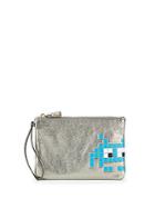 Anya Hindmarch Space Invaders Robot Leather Pouch