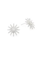 Diana M Jewels Diamond And 14k White Gold Starburst Stud Earrings