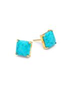 Alanna Bess Turquoise Square Stud Earrings