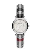 Burberry Stainless Steel & Check Strap Watch/32mm