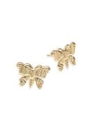 Saks Fifth Avenue 14k Yellow Gold Butterfly Studs