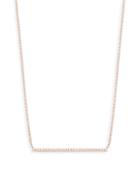 Saks Fifth Avenue 14k Rose Gold & Diamond Bar Pendant Necklace