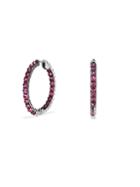 David Yurman Osetra Sterling Silver & Gemstone Cable Berries Hoop Earrings