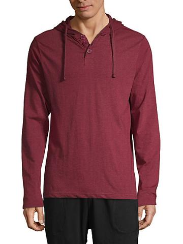 Unsimply Stitched Hooded Long-sleeve Shirt