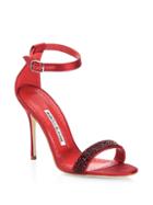 Manolo Blahnik Chaos Crystal-embellished Open-toe Leather Sandals