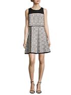 Rachel Roy Double-layered Fit-& Flare Dress