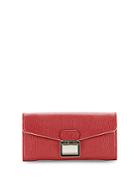 Love Moschino Foldover Leather Clutch