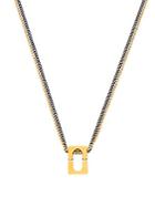 Diane Von Furstenberg Rectangle Chain-link Pendant Necklace