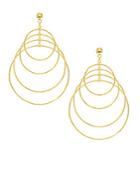 Saks Fifth Avenue 14k Yellow Gold Textured Multi Circle Earrings