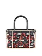 Charlotte Olympia Rose-print Caged Shopper
