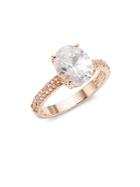 Saks Fifth Avenue Simple Oval Rose Goldtone Solitaire Ring