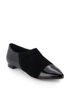 Alice + Olivia Hailey Patent Leather & Suede Point Toe Flats