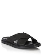 Vince Weston Leather Crisscross Slide Sandals