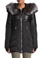 Nb Nicole Benisti Quilted Fox Fur-trimmed Down Parka
