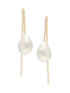 Saks Fifth Avenue 15mm White Baroque Pearl & 14k Yellow Gold Thread Drop Earrings