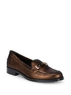 Tod's Metallic Leather Penny Loafers