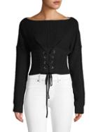 Renvy Ribbed Corset Sweater