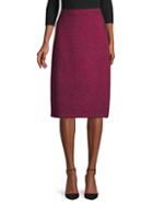 St. John Collection Wool-blend Pull-on Pencil Skirt