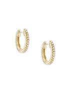Saks Fifth Avenue 14k Yellow Gold & Diamond Huggie Hoop Earrings