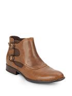 Crown By Born Leather Monk Strap Ankle Boots