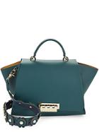 Zac Zac Posen Embellished Leather Satchel