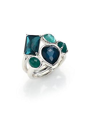 Ippolita Rock Candy Wonderland Neptune Semi-precious Multi-stone & Sterling Silver Cluster Ring