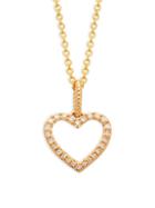 Effy 14k Yellow Gold & Diamonds Heart Pendant Necklace